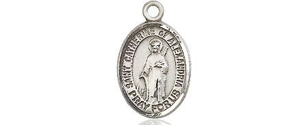 Sterling Silver Saint Catherine of Alexandria Medal