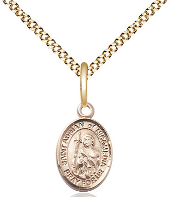 14kt Gold Filled Saint Adrian of Nicomedia Pendant on a 18 inch Gold Plate Light Curb chain