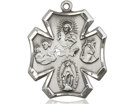 Sterling Silver 4-Way Medal