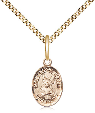 14kt Gold Filled Saint Frances of Rome Pendant on a 18 inch Gold Plate Light Curb chain