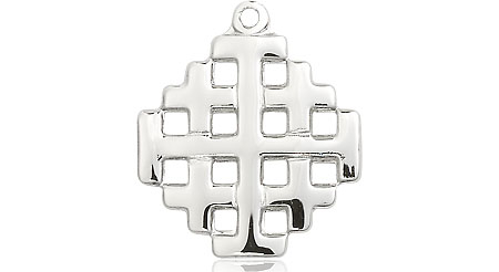 Sterling Silver Jerusalem Cross Medal