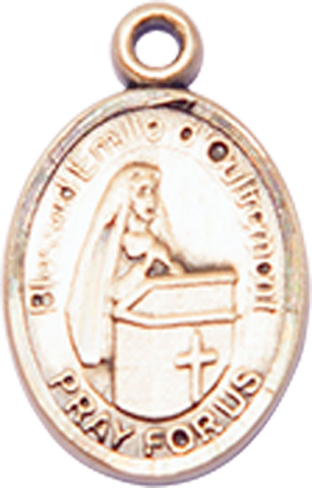14kt Gold Blessed Emilee Doultremont Medal