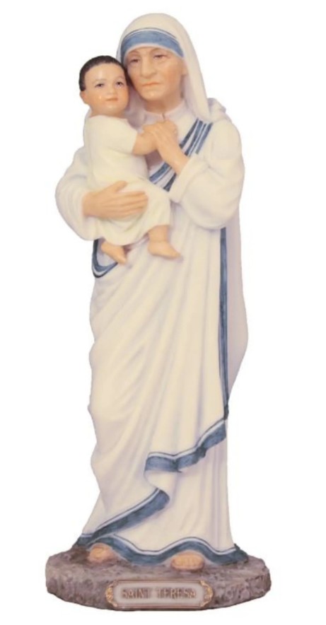 St. Teresa of Calcutta, hand-painted color, 8&quot;