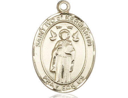 14kt Gold Saint Ivo Medal