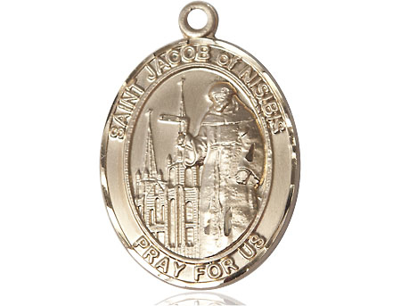 14kt Gold Saint Jacob of Nisibis Medal