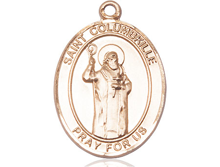 14kt Gold Saint Columbkille Medal