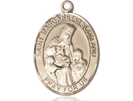 14kt Gold Saint Margaret of Scotland Medal