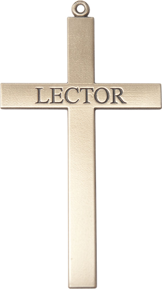 14kt Gold Lector Cross Medal