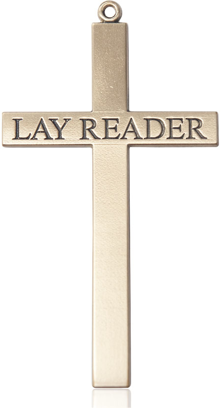 14kt Gold Lay Reader Cross Medal