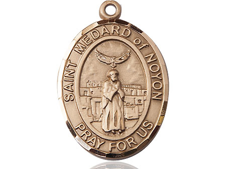 14kt Gold Saint Medard of Noyon Medal