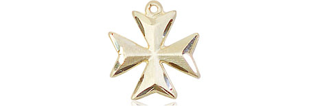 14kt Gold Maltese Cross Medal