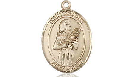 14kt Gold Saint Agatha Medal