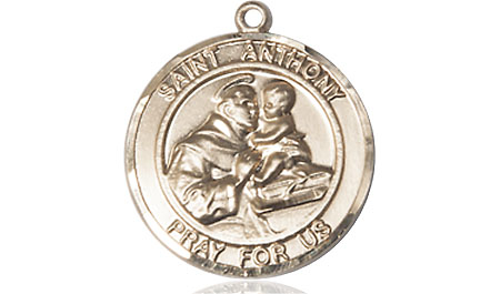 14kt Gold Saint Anthony Medal