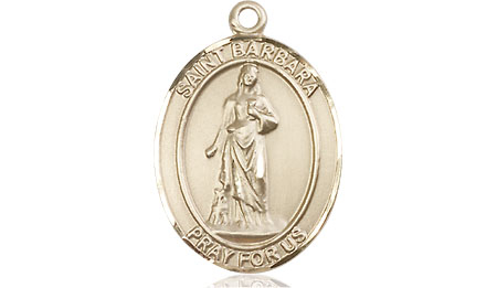 14kt Gold Saint Barbara Medal