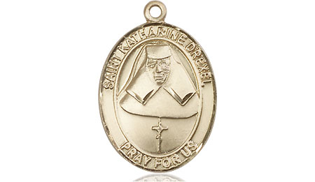 14kt Gold Saint Katharine Drexel Medal