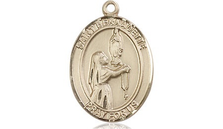 14kt Gold Saint Bernadette Medal