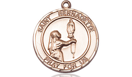 14kt Gold Saint Bernadette Medal