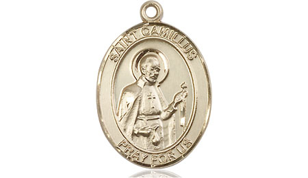 14kt Gold Saint Camillus of Lellis Medal