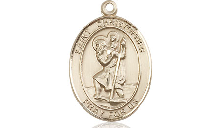 14kt Gold Saint Christopher Medal