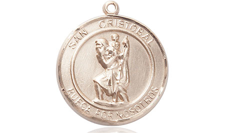 14kt Gold San Cristobal Medal