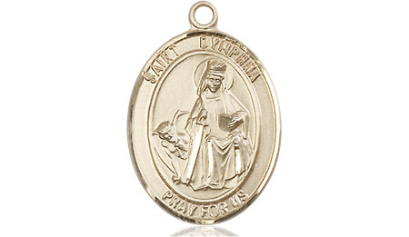 14kt Gold Saint Dymphna Medal