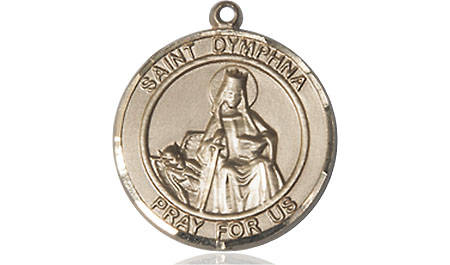 14kt Gold Saint Dymphna Medal