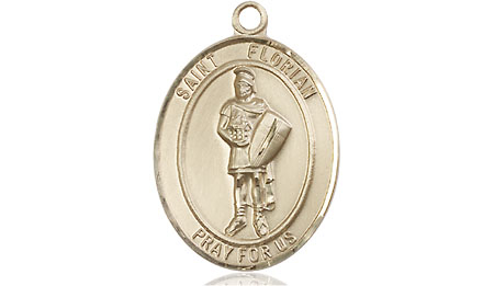 14kt Gold Saint Florian Medal