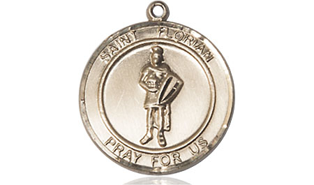 14kt Gold Saint Florian Medal