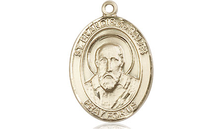 14kt Gold Saint Francis de Sales Medal