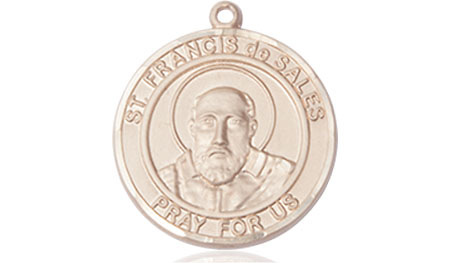 14kt Gold Saint Francis de Sales Medal