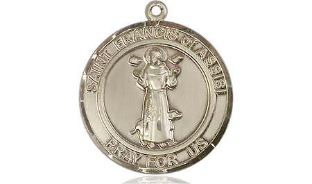 14kt Gold Saint Francis of Assisi Medal