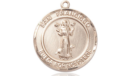 14kt Gold San Francis of Assisi Medal