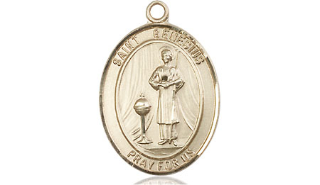 14kt Gold Saint Genesius of Rome Medal