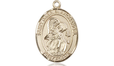 14kt Gold Saint Gabriel the Archangel Medal