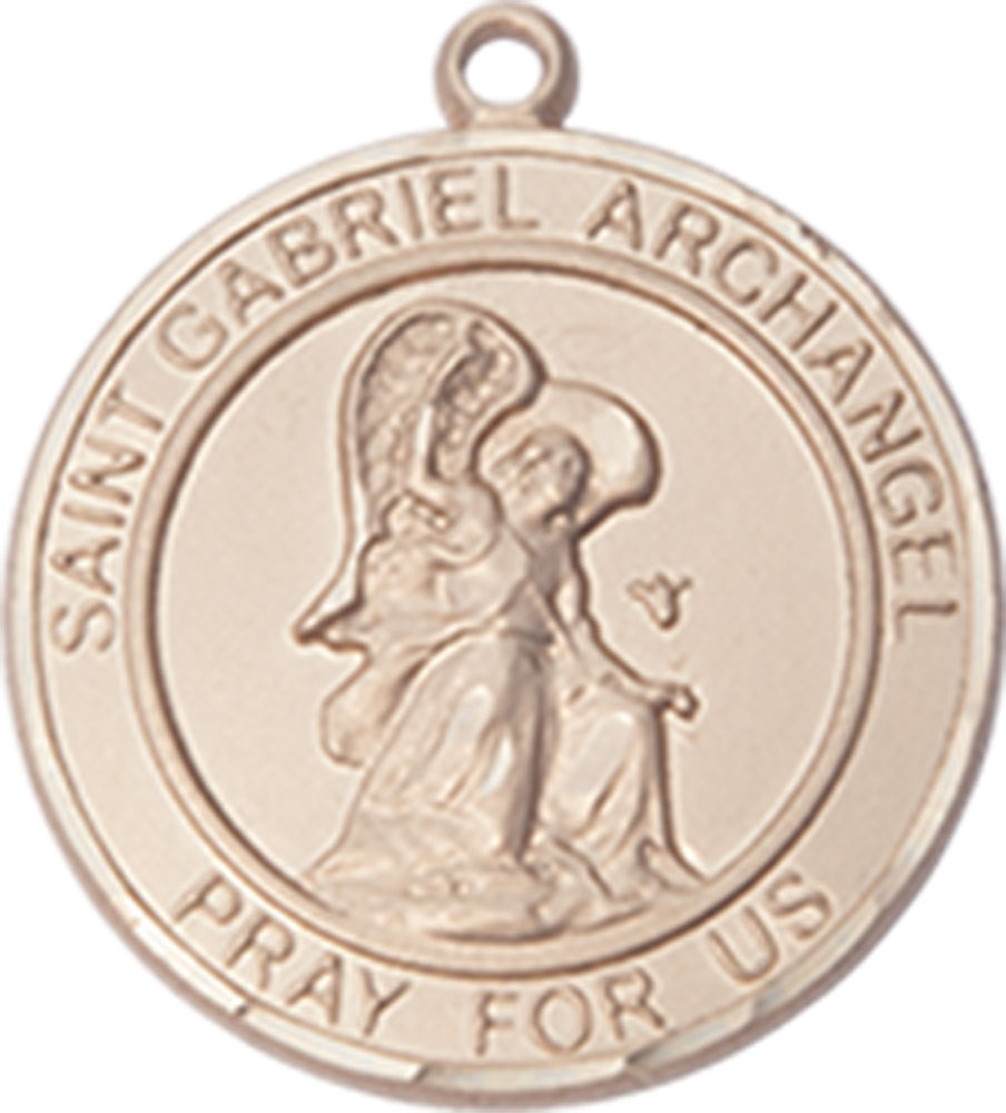 14kt Gold Saint Gabriel the Archangel Medal