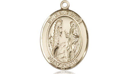 14kt Gold Saint Genevieve Medal