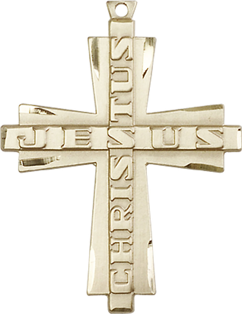 14kt Gold Jesus Christus Cross Medal