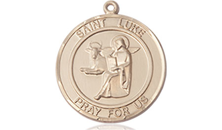 14kt Gold Saint Luke the Apostle Medal