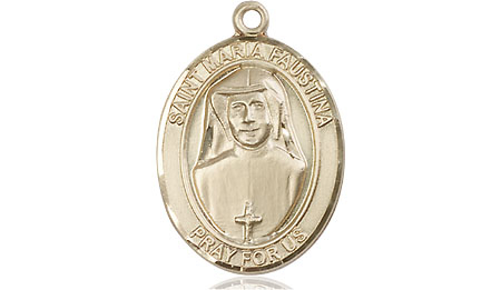 14kt Gold Saint Maria Faustina Medal