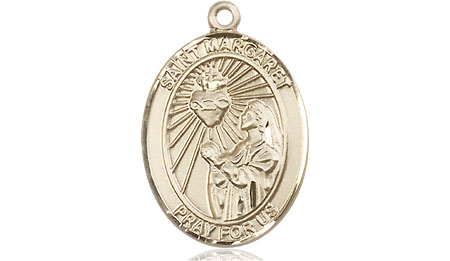 14kt Gold Saint Margaret Mary Alacoque Medal