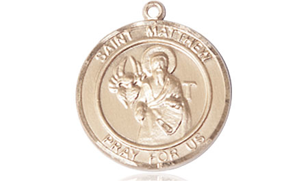 14kt Gold Saint Matthew the Apostle Medal