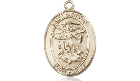 14kt Gold Saint Michael the Archangel Medal