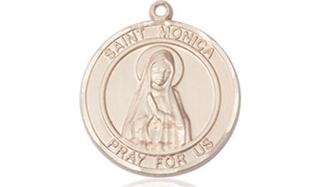 14kt Gold Saint Monica Medal