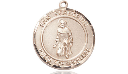 14kt Gold San Peregrino Medal