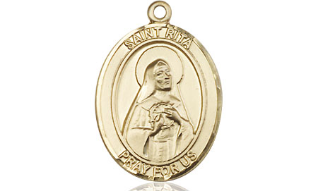 14kt Gold Saint Rita of Cascia Medal