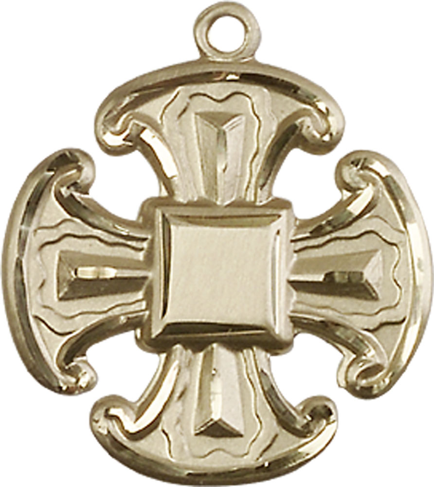 14kt Gold Cross Medal