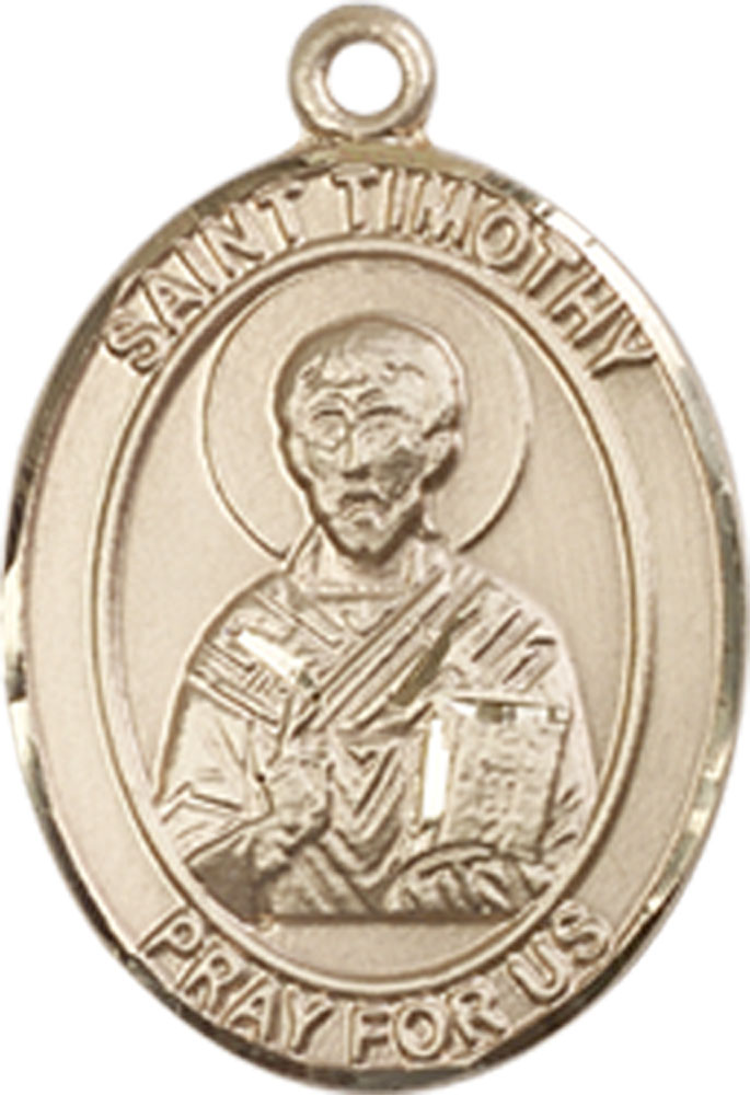 14kt Gold Saint Timothy Medal