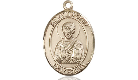 14kt Gold Saint Timothy Medal