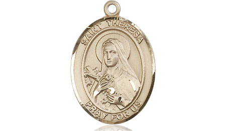 14kt Gold Saint Theresa Medal