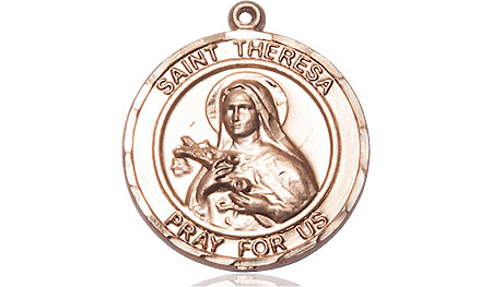 14kt Gold Saint Theresa Medal